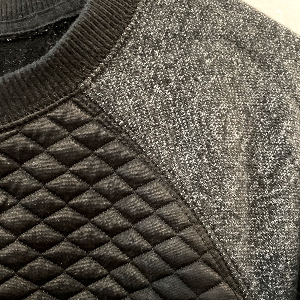 Faux leather sweatshirt